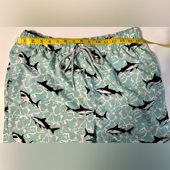Rainforest Jaws II Quick-dry Swim Trunks Four Way Stretch Water Resistant Aqua L - Picture 3 of 9
